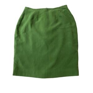 Jennifer Moore Petite's Silk Green Fitted Short Skirt Size 10P